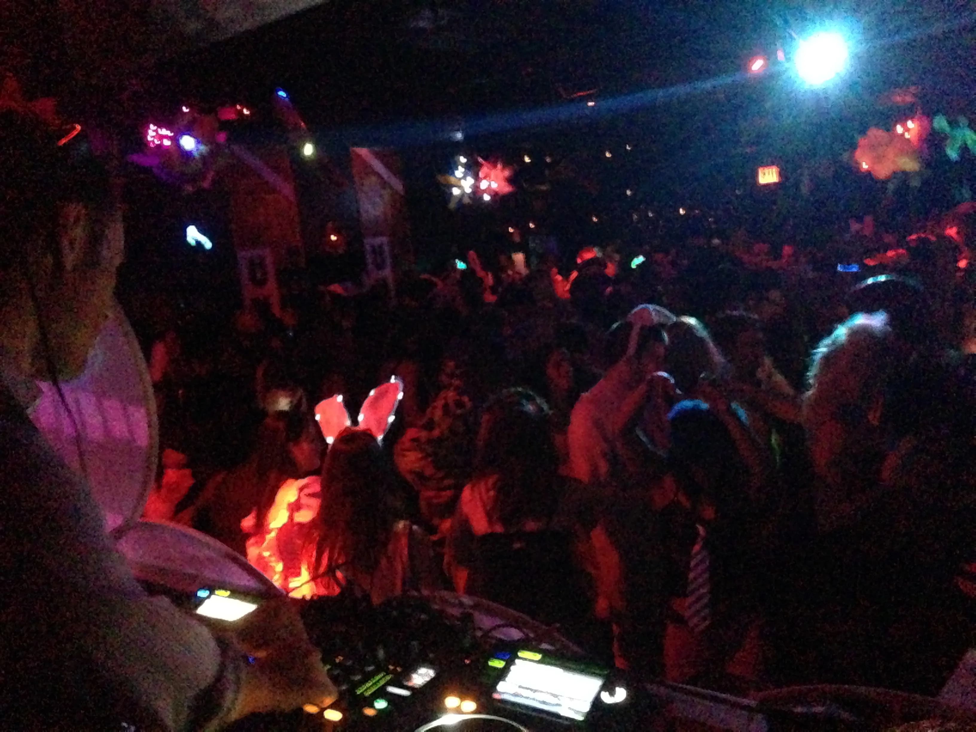 DJ booth crowd view at Electric Pickle